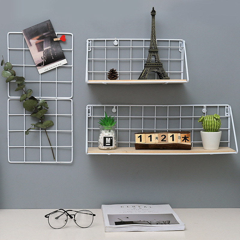 Nordic simple modern iron mesh rack kitchen bathroom partition storage rack - Image 3