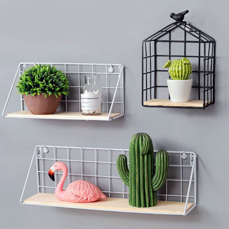 Nordic simple modern iron mesh rack kitchen bathroom partition storage rack - Image 2