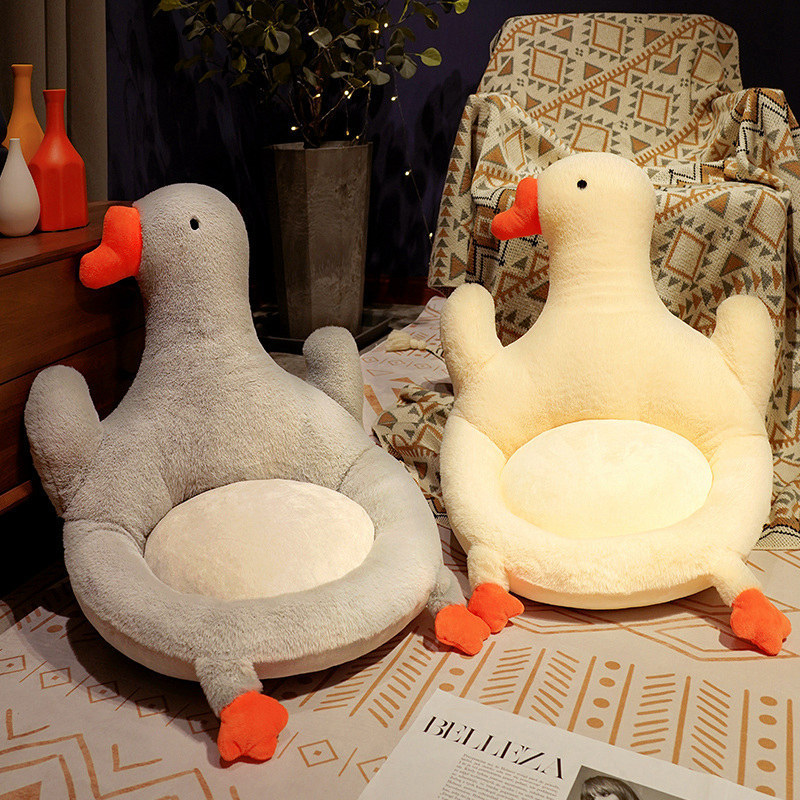 Cute Big White Geese Cushion Waist Support Tatami Seat Cushion - Image 3