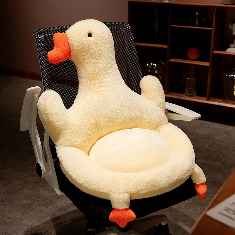 Cute Big White Geese Cushion Waist Support Tatami Seat Cushion - Image 2