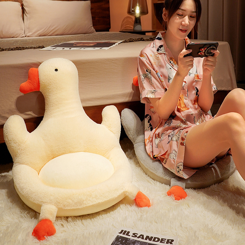 Cute Big White Geese Cushion Waist Support Tatami Seat Cushion - Image 6