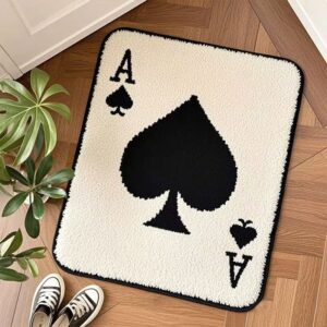 Ace Of Spades Bathroom Absorbent Rug Cute And Non-slip